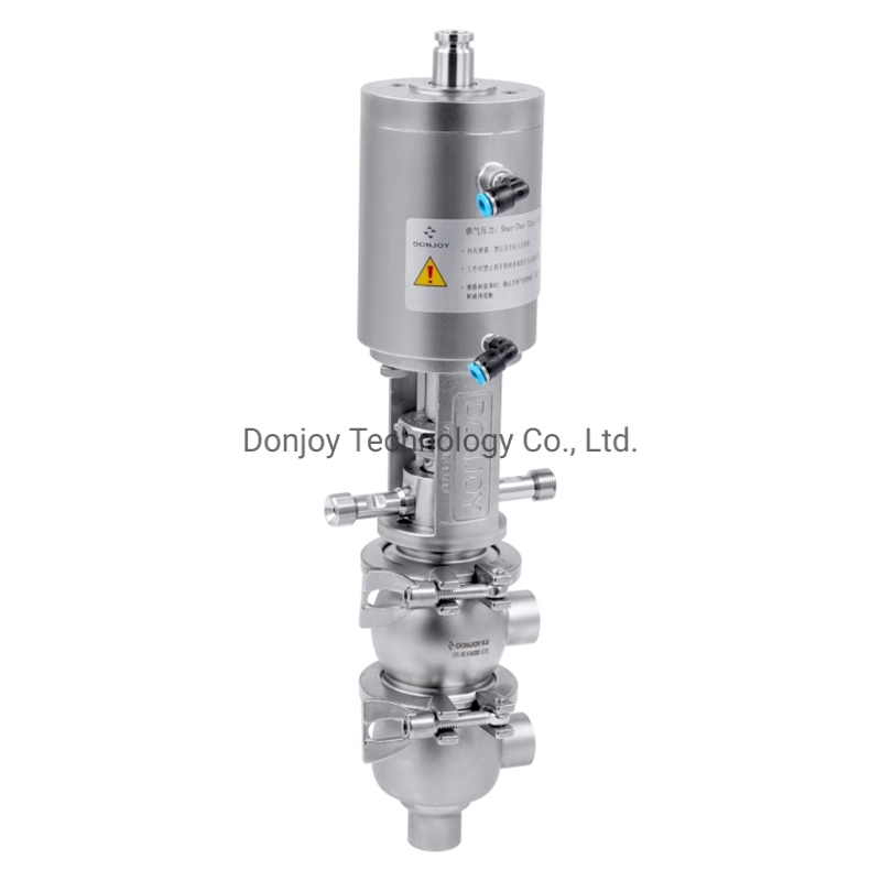 FDA Stainless Steel Divert Seat Valve with Stainless Steel Actuator