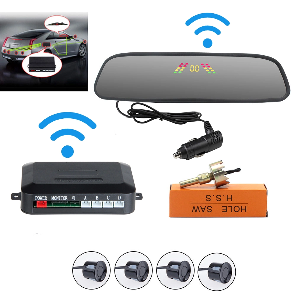 Универсальный ЖК-дисплей Голосовое напоминание IP67 беспроводной передний датчик парковки