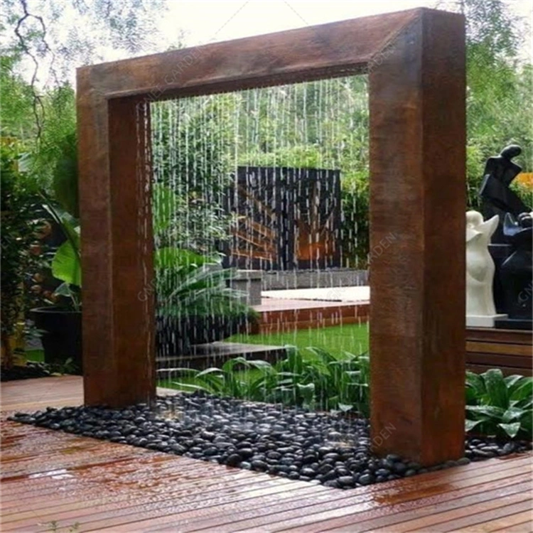 Corten Steel Garden Outdoor Wasserbrunnen