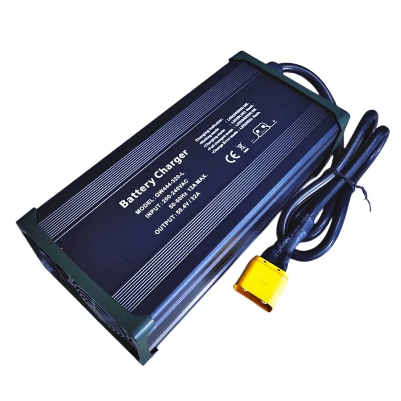 AC 220V Factory Direct Sale DC 43.2V 43.8V 50A 2200W Charger for 12s 36V 38.4V LiFePO4 Battery Pack with Canbus Communication Protocol