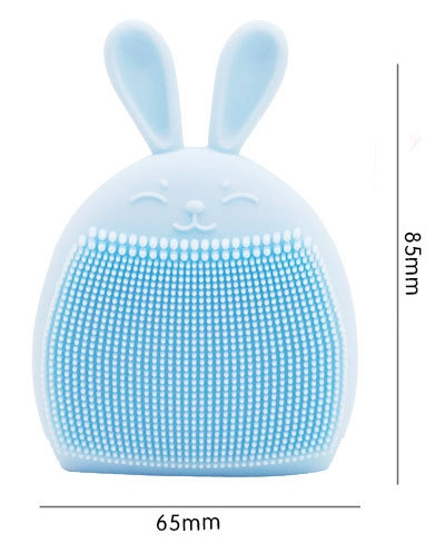 Silicone Rabbit Soft Hair Face Massage Cleanser Brush for Baby Adult Bath Beauty Only