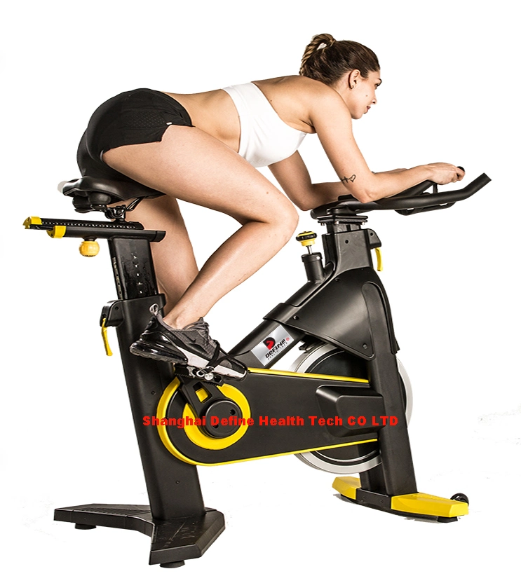 La mejor bicicleta de spinning comercial, ciclo indoor profesional, Define Health Tech - Nueva bicicleta de spinning conectada profesional - HB-2018