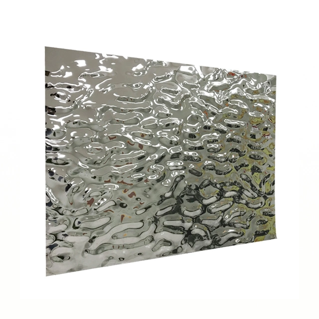 0.6-1.5mm Thick 0.5m 0.8m 1m 1.5m Width Water Ripple Stainless Steel Sheet Applied in Decorative Wall Panels Plates