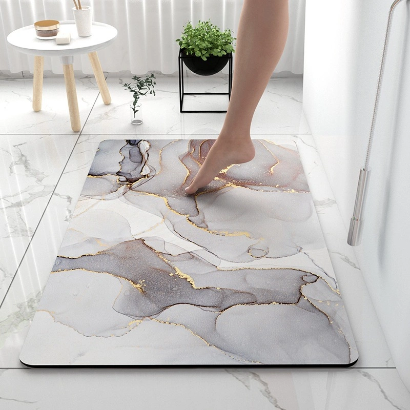 Luxury Bathroom Quick-Drying Silicone Foot Pad Non-Slip Entrance Door Mat