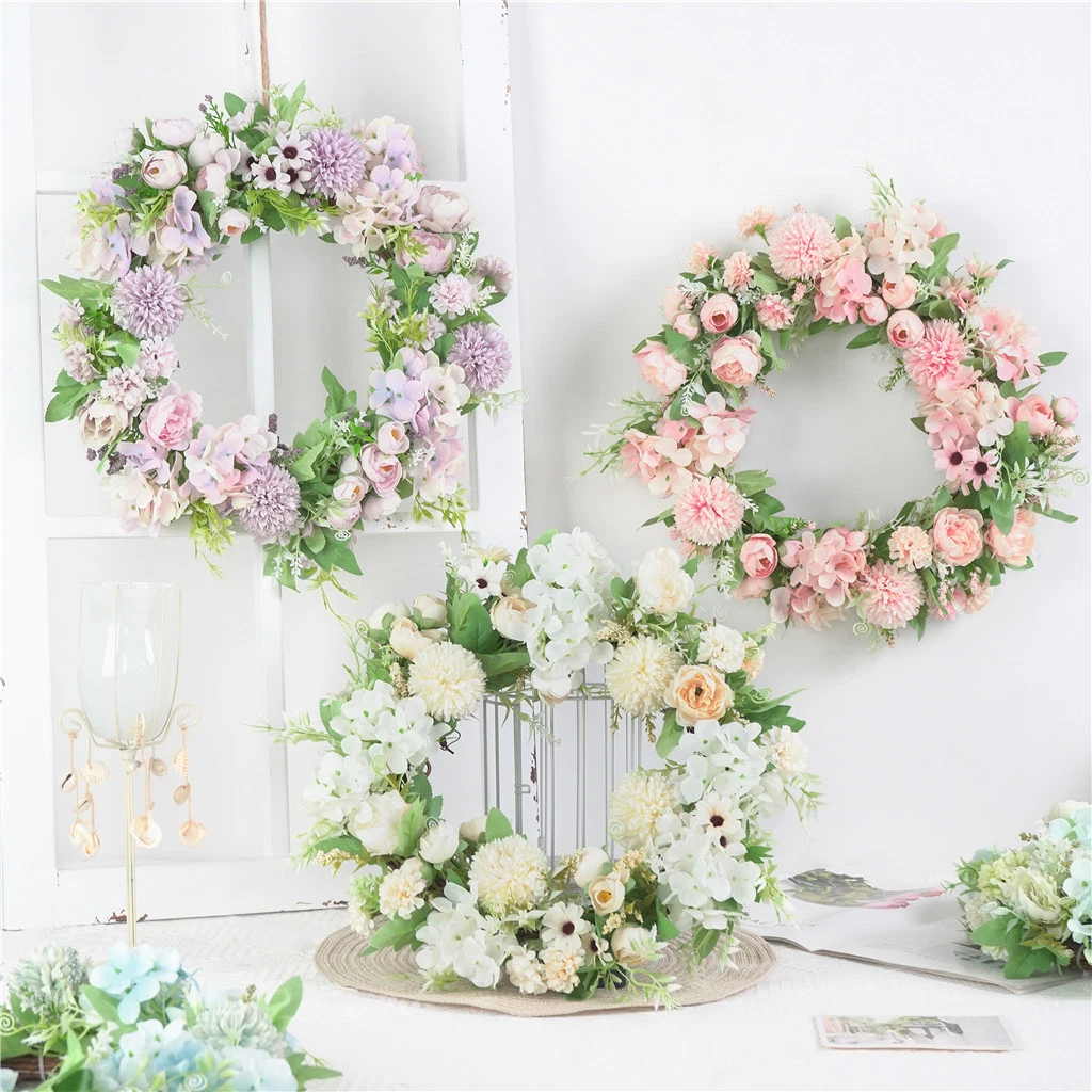 Handmade Decorative Flowers Wreaths Flower Garland for Wedding Party