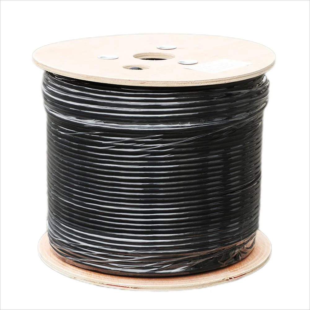 305m Solid Cu Black PE Fluke Passed FTP Cat5e Outdoor LAN Cable