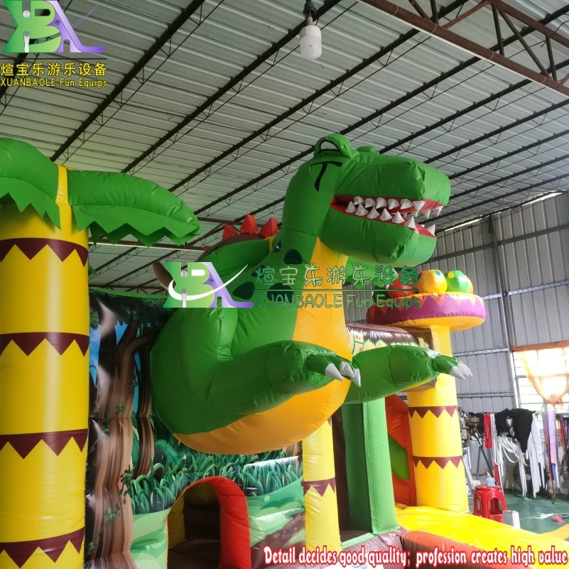 Dinosaur Park Inflatable Jumping Bouncy Castle / Kids Play Dino Park / Inflatable Fun Bouncer Combo for Home or Commercial Party