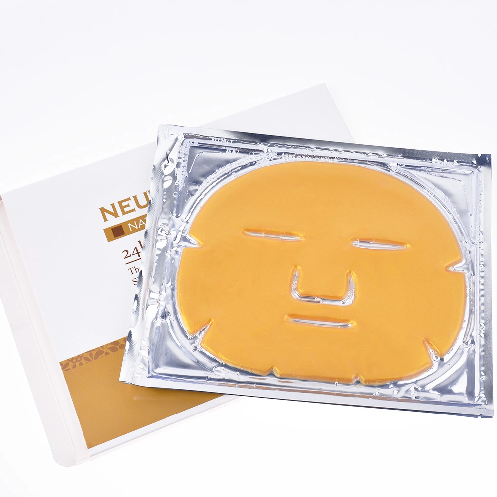 OEM Custom Logo Vegan Moisturizing Firming 24K Pure Gold Face Mask Sheet