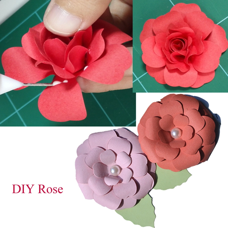 3D Dekoration Papier Blume DIY Handmade Craft Material Kit Rose