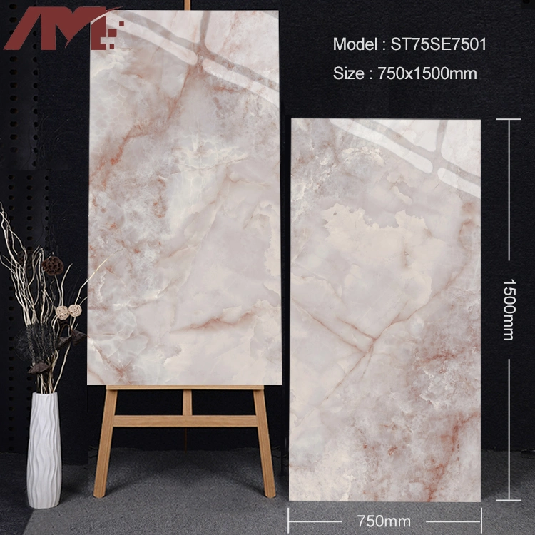 Factory Low Price Indoor Polished Porcelain Tile Marble Slab Sintered Stone 750mm*1500mm