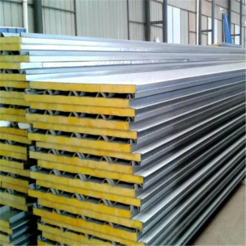 Mineral Wool/Rock Wool/Glass Wool Sandwich Panel for Prefab House Wall/Ceiling/Partition