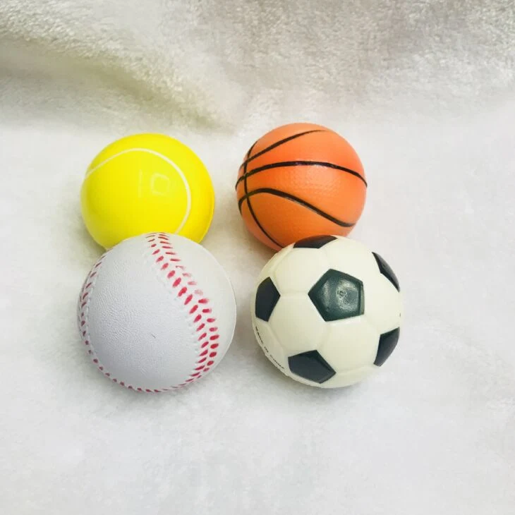 Sports Baseball 6.3cm Foamed PU Sponge Children Venting Ball Stress Ball