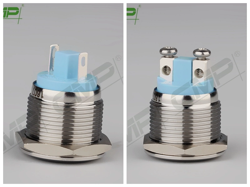 CMP 19mm 1no Stainless Steel or Chromium Anti-Vandal Momentary Push Button Switch