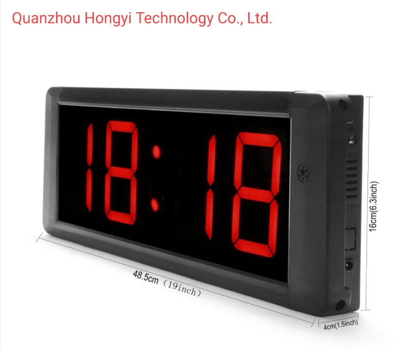 4 dígito 4 pulgadas de gran pantalla LED de Crossfit Temporizador Digital Reloj de entrenamiento Tabata