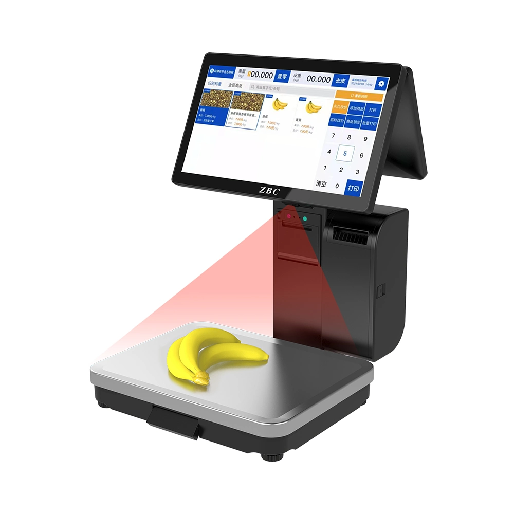 Escala de 15,6 pulgadas Ai Cash Register con pantalla táctil PC Escala de Registro de efectivo POS