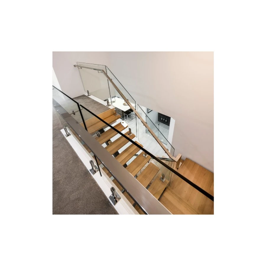 Escada reta Middle Beam Mono Stringer Staircase fabricado Escalier de Aço