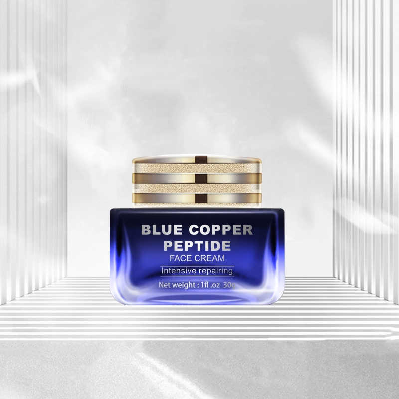 Cuidado de la piel al por mayor Blue Copper Peptide Moisturizing intensivo de la cara de reparación Crema