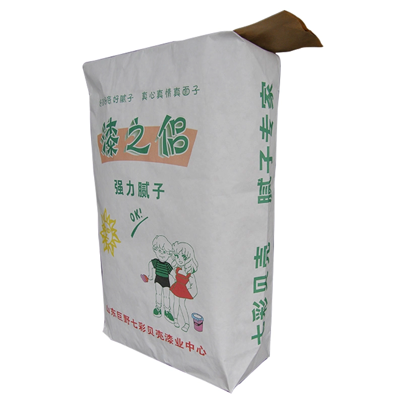 Industrial Usage Nice Printing Multiwall Mortar Paper Bag Kraft Paper Valve Bag Paper Packing