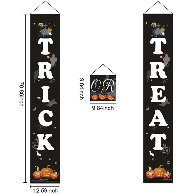 Halloween Banner Trick or Treat Halloween Decorations Outdoor Halloween Welcome Signs