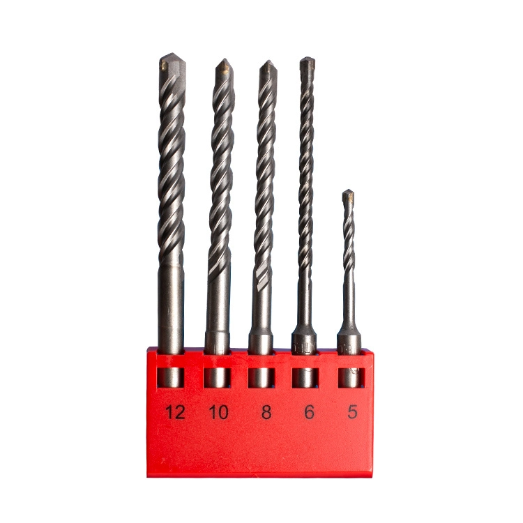 Fixtec 5PCS Power Tools Accessories Drill Bit Steels Hammer SDS Drill Bits Set