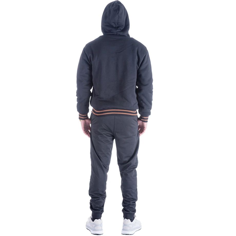 Hoodie com fecho completo com forro de Sherpa Mfj120 para homem Los Angeles confortável Vestuário de tecido