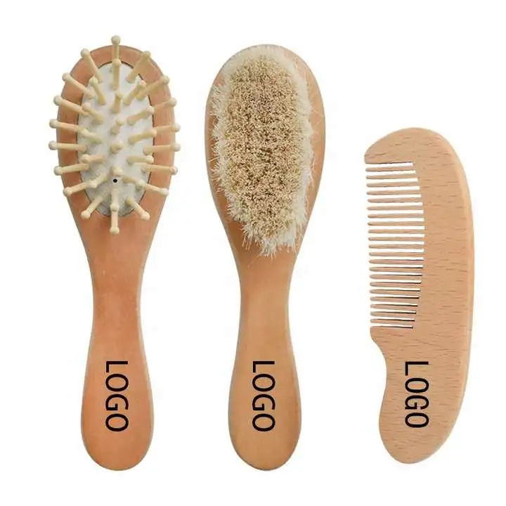 Wooden Women Bamboo Baby Hair Brush