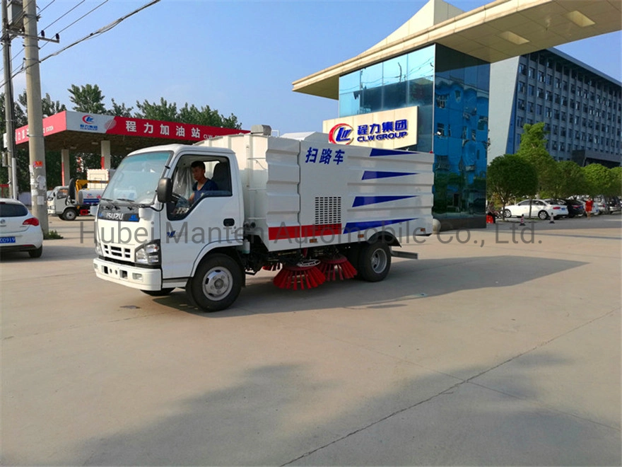 Isuzu 4cbm Water Tank 5cbm Garbage Tank High Pressure Road Washing Truck Isuzu 130HP Euro 5 Road Sweeper Truck