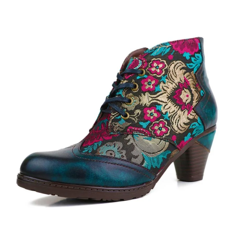 Bohemian Handmade Leather Ankle Boots Countryside Wholesale/Supplier Shoes