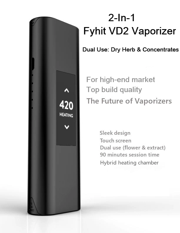 Fyhit 2 in 1 Dual Use for Dry Herb and Concentrates Herbal Vape Dry Herb Convection