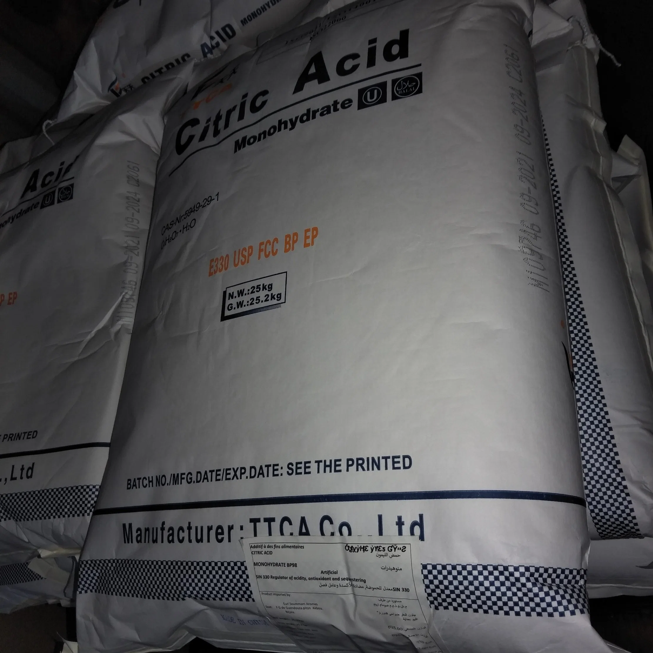 E330 Food Additives Monohydrate Ensign Citric Acid