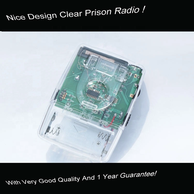 Real High Wave Transparent Mini Portable Raido with Earphone and Clip Am and FM Raido for Prisoners