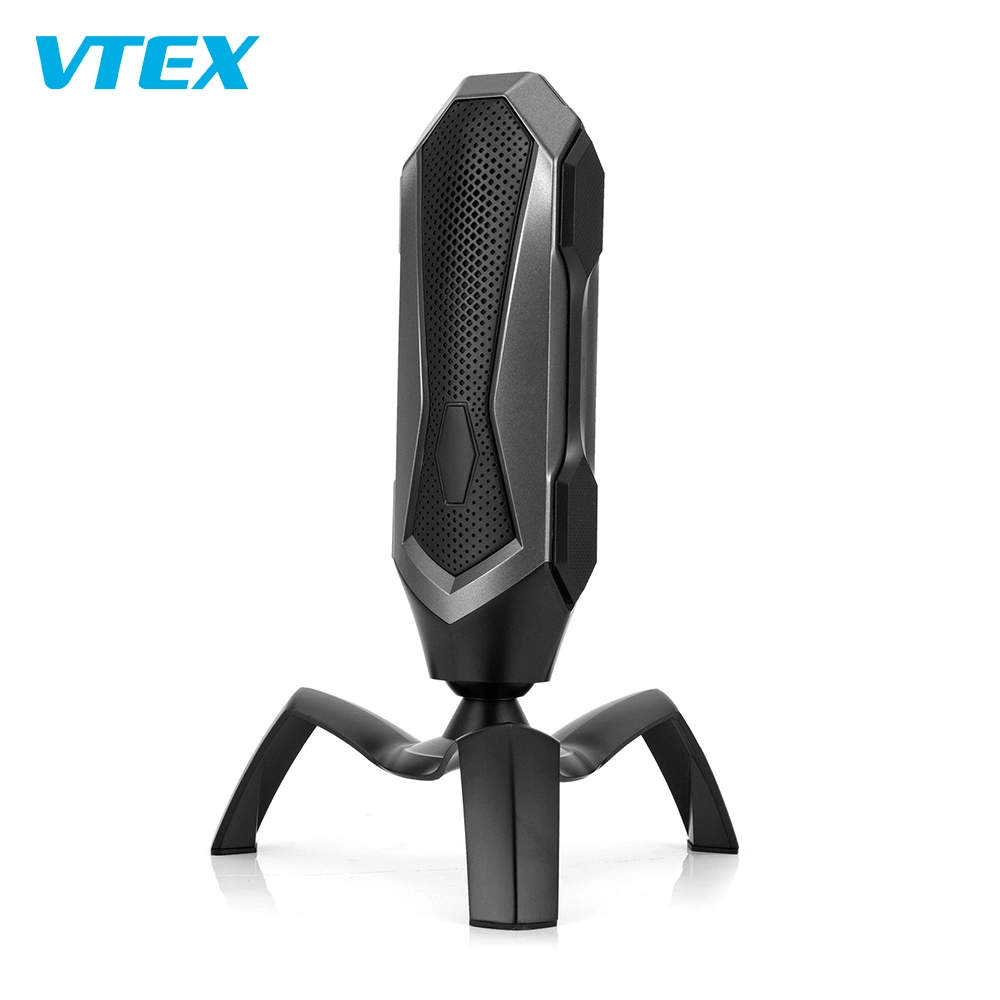 Axe rotatif omnidirectionnel rotation libre microphone de jeu mode lumière RVB Microphone condensateur pour ordinateur professionnel