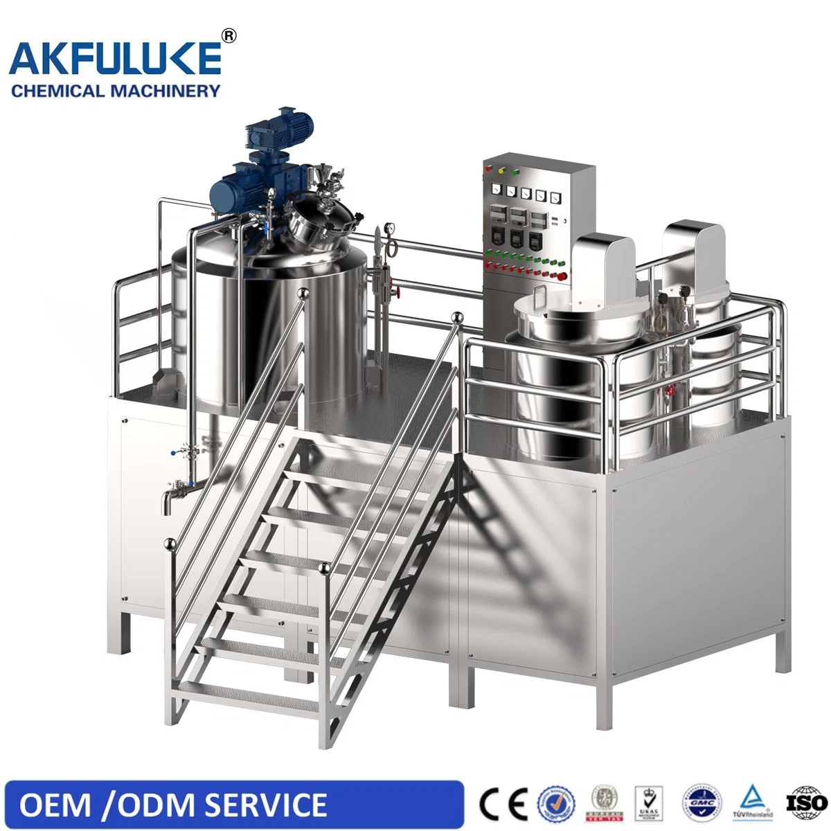 Vacuum Mixer Emulsifier Homogenizer Reactor Emulsifier Machine High quality/High cost performance  Detergent Cream Shampoo Mixing Machine Liquid Soap Making Machine F06