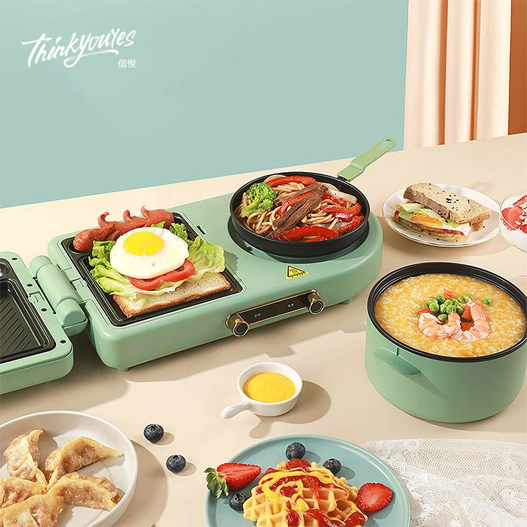 1200W Multi-Function Double Plate Detachable High Power Quick Heating Multifunctional Breakfast Machine