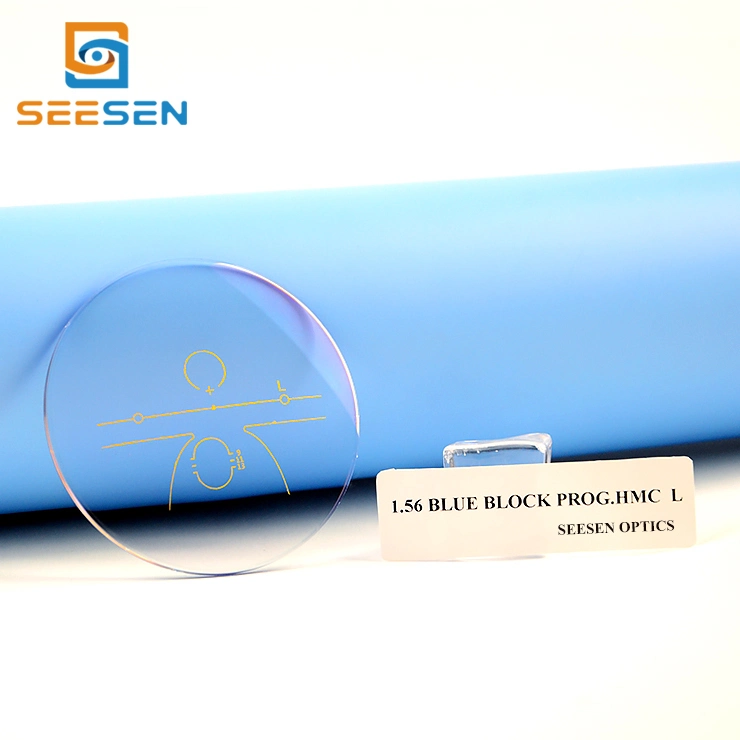 1.56 Blue Cut UV420 Spin Photochromic Progressive Multifocal Lenses for Far and Near Vision Lens Cr39 Plastic Lenses