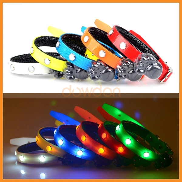 LED Flashing Light Safety Adjustable Comfortable TPU Pet Dog Puppy Collar