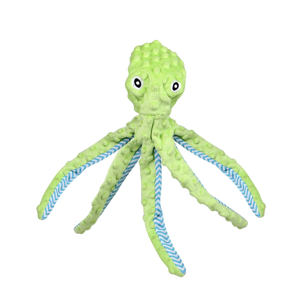 Plush Octopus Dog Teething Bite Resistant Supplies Sound Making-Toys