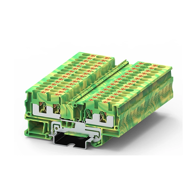 PT16-3-G Push in Spring Type DIN Rail Terminal Block Connector