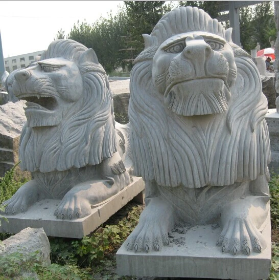 Granit Marmor Stein Brunnen Carving Löwen Skulptur für Wand oder Gartendekoration