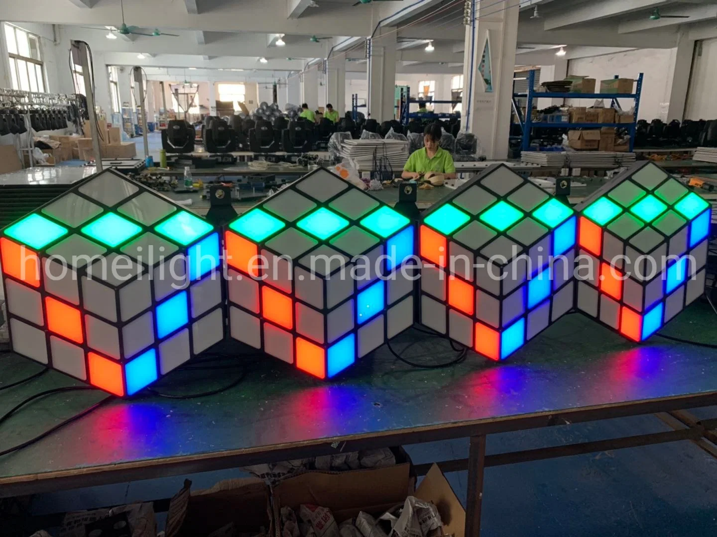 Alta luminosidade RGB LED Cubo Mágico 3D de Parede.