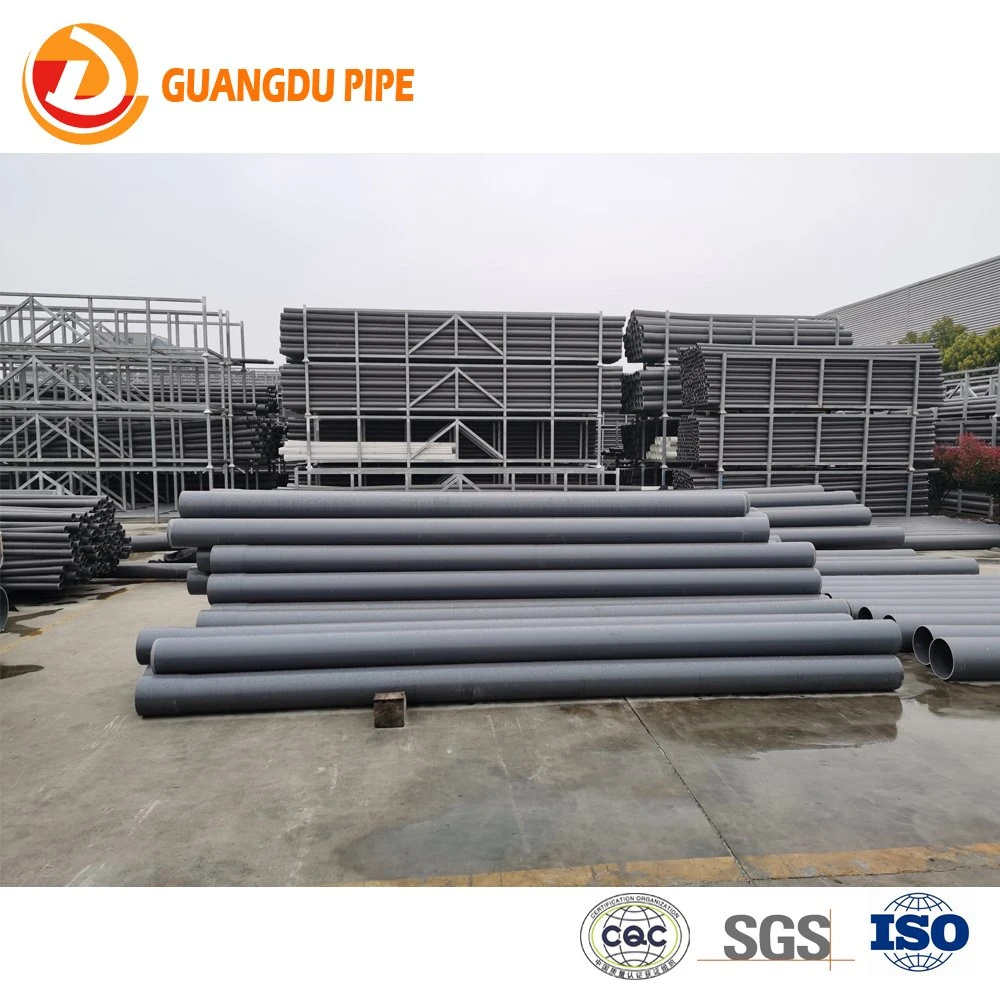 China Lieferant Großhandel Kunststoffprodukte UPVC CPVC PVC-O PVC-Uh UPVC-M PVC-Rohr für Wasserversorgung Bewässerung Entwässerung Abwasser Kanalrohr