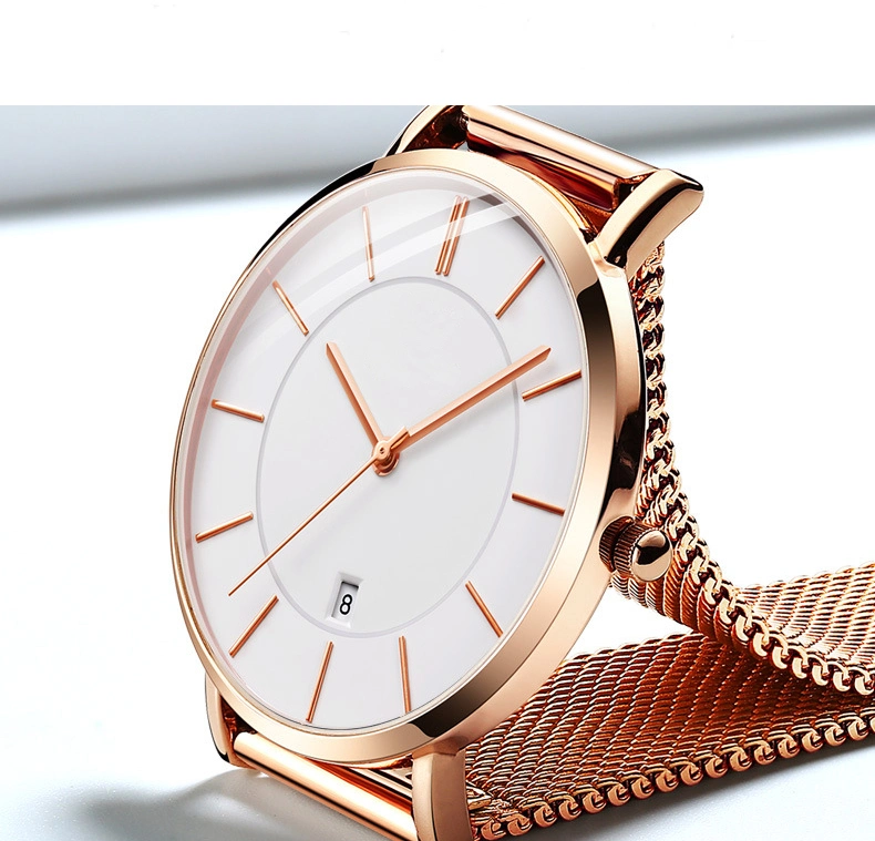 Popular Women Stainless Steel Watch 30m Waterproof Custom Your Own Brand Minimalist Quartz Watch