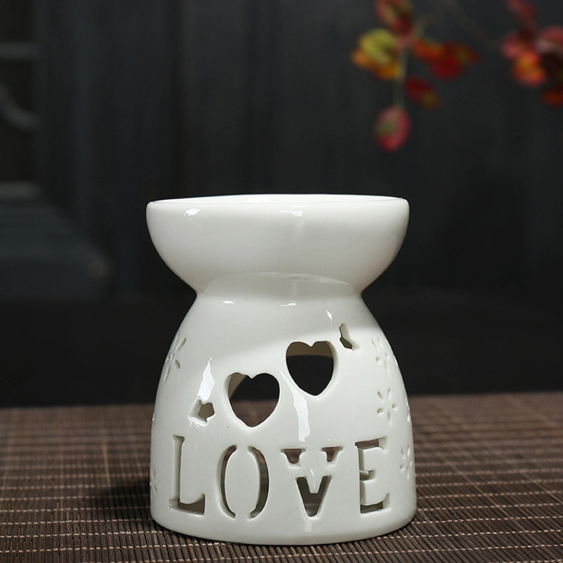 Ceramic Aroma Burner Essential Oil Lamp Hollowing Candle Holder Incense Censer Aromatherapy Furnace Candlestick New