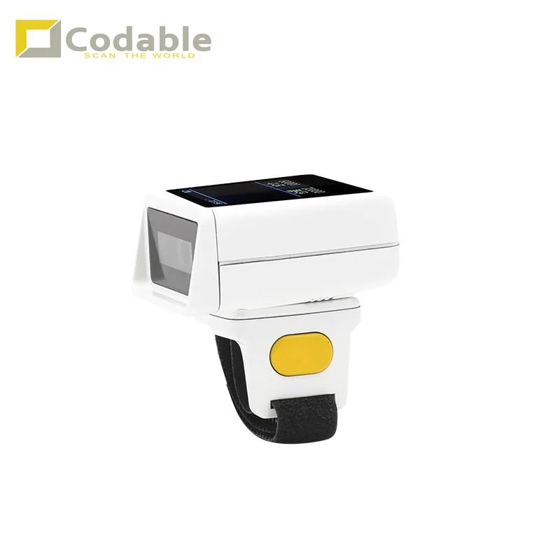 Codable RS7300 Bl Mini portátil escáner de códigos de barras láser Ring inalámbrico para ordenador portátil Teléfono