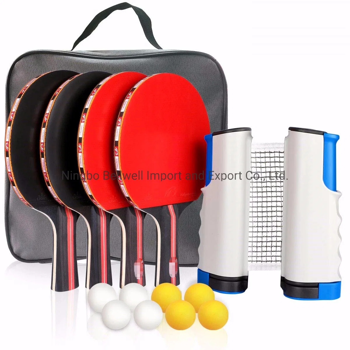 Portable Ping Pong Playset with Net, Paddles, Balls, and Carry Bag