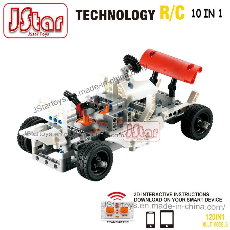 Jstar Technology RC 10in1 Assembly 224PCS Building Blocks Stem Technic DIY Bricks Blocks Sets for Kids Learning Engineering Construction Toys Blocks Sets