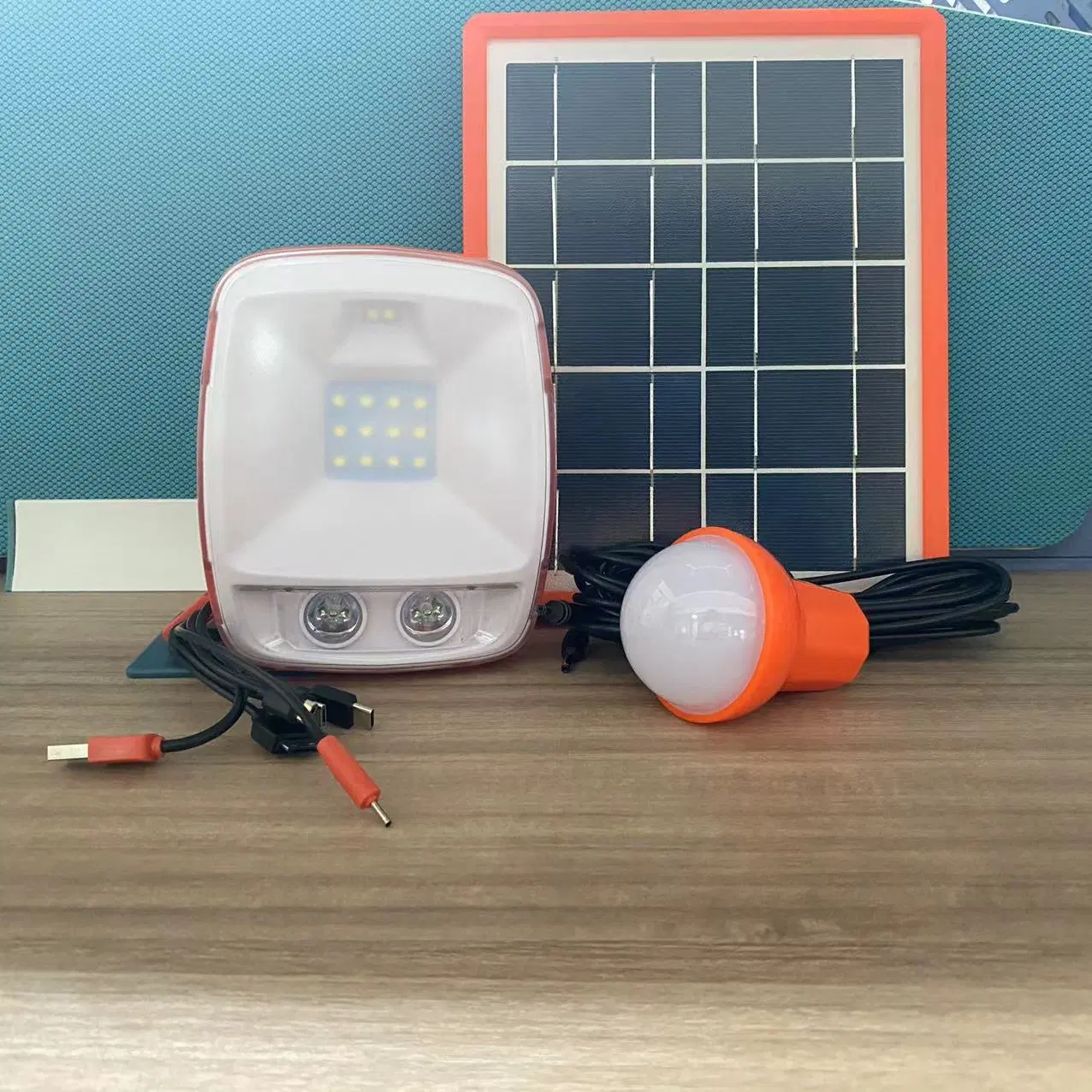 3 modo Luz/bombillas LED/lámpara de lectura solar con cable USB Chargers