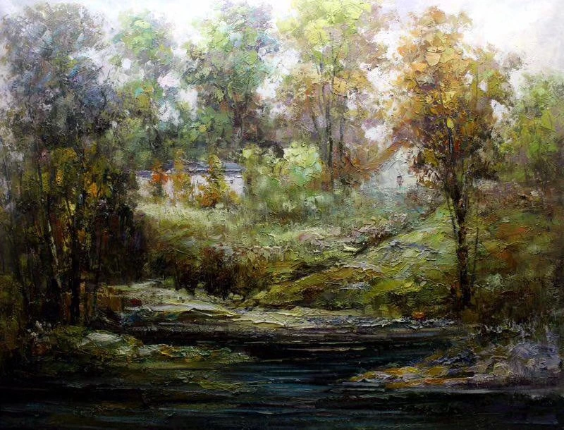 Handmade Reproduction Forest Landscape Canvas Oil Painting