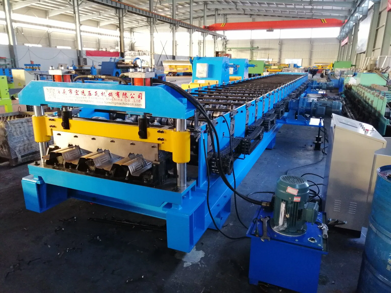 Automatic Floor Deck Tile Sheet Roll Forming Machine 980 Hot Sale Floorboard Making Machinery