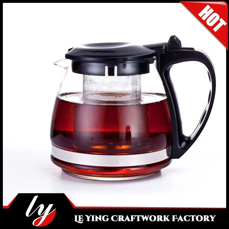 1.3L Varios Rusia cafetera tetera de vidrio China Wholesale/Supplier alta Non-Toxic aplique de vidrio de borosilicato tetera de vidrio de la Copa conjunto